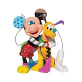 ミッキー&プルート ハグ Romero Britto 21cm | ロメロ・ブリット デザイン アート 正規輸入品