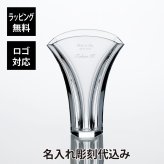 バカラ フラワーベース（花瓶） ギンコベース　24cm／名入れ彫刻代込み 記念日 法人 名前 刻印 創業 周年 花瓶 フラワーベース 永年勤続 退職 正規品w