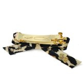 ガニー GANNI ヘアアクセサリー リボン バレッタ A6656-943 Eyelet Bow Barrette レディース レオパード 海外正規品