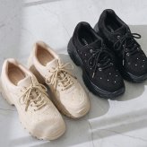 厚底スニーカー レディース レースアップ 推し活 きれいめ 美脚 ７cm ヒール 韓国風 かわいい おしゃれ Parade 7848 ブラック 黒 ベージュ
