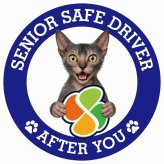 カーサイン 高齢者マーク SENIOR SAFE DRIVER ライコイ ステッカー シール 直径13cm 肉球 日本製 車