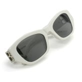 バレンシアガ BALENCIAGA サングラス アジアンフィット UVカット アイウェア スクエア BB0311SK-003 メンズ レディース ユニセックス ホワイト+グレー 海外正規品