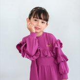 Rora ワンピース 通販 フリルワンピース キッズワンピース 長袖ワンピース お出掛け かわいい 通園通学用 小学校低学年 お出かけ着 セミフォーマル 春秋冬用 かわいい子供服 おしゃれ 女の子 女の子用 発表会