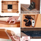 こたつ 長方形 楢ラウンド折れ脚こたつ-リラ 105x75cm 折脚 継ぎ脚 角が丸い テーブル ローテーブル 炬燵 コタツ モダン 天然木 木製 日本製 国産 テレワーク リモートワーク 在宅ワーク