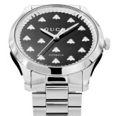 グッチ 腕時計 メンズ Gタイムレス 1本限り 自動巻き 42mm ブラック シルバー 蜂 ビー GUCCI G-Timeless スイス製 サファイアガラス プレゼント ギフト 成人 卒業 入学