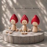 フルーツの妖精さん 5体セット｜木製オブジェ・置き物｜オレンジ・グレープフルーツ・メロン・イチゴ・モモ｜ハンドメイド