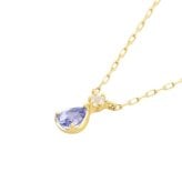 【無料ラッピング】  ヨンドシー 4℃ 12月誕生石 K10イエローゴールド ネックレス タンザナイト ホワイトトパーズ ブランド 正規品 新品 ギフト プレゼント 人気 おすすめ 誕生日 記念日 クリスマス 送料無料
