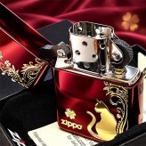 ZIPPO ライター ねこ キャット ジッポ 猫 クローバー ロゴ 四つ葉 かわいい おしゃれ ジッポー レッド 赤 ネコ 可愛い 女性 レディース メンズ ギフト プレゼント