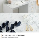 デスク チェア PC パソコン 勉強机 机 つくえ テーブル ドレッサー Camilla カミラ 大理石柄 収納 引き出し コンパクト スリム コンセント穴 省スペース 小さめ 大理石調 コード収納 コード穴 コードスリット 金脚 新生活