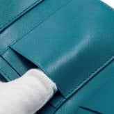 ボッテガヴェネタ BOTTEGA VENETA 三つ折り財布 イントレチャート ブループリント ブルー 青 メンズ レディース ミニ財布 小銭入れ付き カード入れ6つ 本革 レザー ゴールド金具 609285 VCPP2 4403