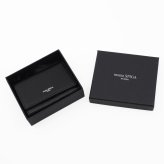 モンテスピガ　monte SPIGA　三つ折り財布　コンパクト財布　MOSMSP501BK　ブラック　黒　シュリンクレザー　牛革　トライフォード ウォレット
