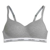 カルバンクライン Calvin Klein(CK) ブラ&ショーツ Tバック セット ノンワイヤー ロゴ 無地 下着 アンダーウェア QP3561O+F3786 レディース グレー