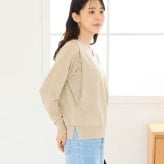【送料無料】授乳服〈授乳/マタニティ〉Vネックニットトップス