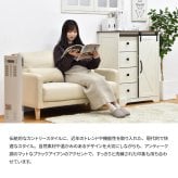 スライドドア付きチェスト4段 Farm house ハイタイプ ONLS0389 引出し収納 不織布チェスト  リビング収納 ヴィンテージ ナチュラル 角型 木製 バーンドア ファームハイスインテリア 幅75.5cm 奥行41cm 高さ93cm