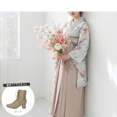 レースアップブーツ 袴ブーツ 卒業式 レディース 振袖 靴 防水 サイドファスナー サイドジップ スクエアトゥ 痛くない やわらかい 疲れない 晴雨兼用 6cm 6023WK Parade