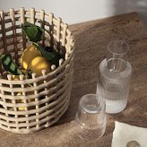 ferm LIVING ファームリビング セラミック バスケット ラージ 直径23.5cm 北欧雑貨 インテリア カゴ おしゃれ 小物入れ デンマーク 収納 陶器 ポットカバー 鉢カバー インテリア雑貨 北欧雑貨 キッチン 玄関 リビング