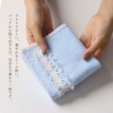 タオルハンカチ おしゃれ かわいい 日本製 吸水性 綿100％ レディース プレゼント ギフト 母の日 返礼品  お花  レース ギャザー  LALUICE ラルイス