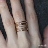 ステンレス 不規則ラインリング ニュアンスリング ごつめ ワイドリング ゴールド プチプラ 槌目模様 透かし 軽やか 存在感 多重 オープン レディース 女性 指輪 金属アレルギー対応