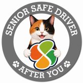 カーサイン 高齢者マーク SENIOR SAFE DRIVER 三毛 マグネット 強力 直径13cm 肉球 日本製 車 ステッカー