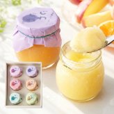 国産果汁使用 凍らせて食べる 6種のフルーツ ソルベセット もも りんご みかん じゃばら ゆず スチューベン ぶどう ゼリー シャーベット デザート ギフト プレゼント 内祝い お返し 贈り物 人気 おしゃれ 定番ギフト