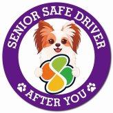 カーサイン 高齢者マーク SENIOR SAFE DRIVER ファレーヌ マグネット 強力 直径13cm 肉球 日本製 車 ステッカー