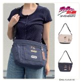outdoor products ジョジョの奇妙な冒険 イギーモチーフキャンバスショルダー ショルダー 斜め掛け レディース メンズ ギフト プレゼント ブラック jo05 ODJO11