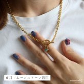 ステンレス 誕生石ネックレス マンテル ハート ゴールド 12タイプ レディース 小豆チェーン ペンダント カラーストーン フロント留め モチーフ 上品 大人可愛い カジュアル きれいめ 胸元 ワンポイント 金属アレルギー対応