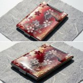 コンパクトミラー『湯』名入れ 送料無料 和柄 和風 和モダン 和雑貨 和小物 手鏡 折りたたみ 桜 伝統工芸 職人 手作り ハンドメイド 記念日 プレゼント ギフト クリスマス