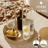 ferm LIVING ファームリビング Grib Tray グリブ トレイ 直径28cm 北欧小物入れ 収納 インテリア 雑貨 メイクボックス おしゃれ キッチンツール アイアン バスケット カゴ