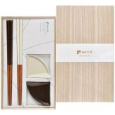 【ギフト対応無料】quartet.2PGift BOX brown/white ※送料無料(北海道・沖縄は除く)