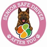カーサイン 高齢者マーク SENIOR SAFE DRIVER 琉球犬 ステッカー シール 直径13cm 肉球 日本製 車