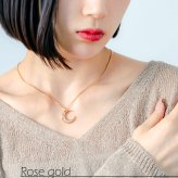 【ポスト投函で配達！】ハワイアンジュエリー ネックレス 月型 三日月 moon スクロール お守り サージカルステンレス ペンダント トップ レディース シルバー ローズゴールド イエローゴールド プチプラ 金属アレルギー対応 henoheno
