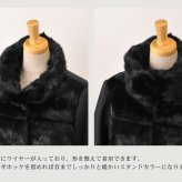 ミンク ＆ カシミヤ 混 ウール コート 一枚仕立て/Aライン/レディース 毛皮 ミンクコート ファーコート カシミヤコート アウター 秋 冬 30代 40代 50代 ギフト プレゼント 7F (01000588r)