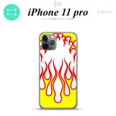 iPhone11Pro iPhone11 Pro スマホケース ハードケース ファイヤー 炎 白 黄 メンズ レディース nk-i11p-1306