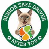 カーサイン 高齢者マーク SENIOR SAFE DRIVER トンキニーズ ステッカー シール 直径13cm 肉球 日本製 車