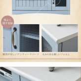 テレビ台 テレビボード 淡いブルーとグレイッシュなホワイトのバイカラーが特徴のフレンチスタイル。丸みのあるフォルムや、ディテールで魅せるカントリーテイストな 新生活