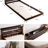 ベッド 寝具 フロア マットレス付き シングル マットレスセット 二口コンセント付き ロー 宮棚付きヘッドボード ドロップマット構造 ボンネルコイルマットレス 安定感のある寝心地 耐久性 快眠 通気性 1年保証 圧縮ロール梱包 ワンルーム