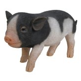 置物 豚 黒白桃豚 幅22.5cm woobia ウービア ぶた リアル かわいい おしゃれ 玄関 インテリア オブジェ ガーデン ミニブタ 動物 アニマル 癒し 棚 北欧 個性的 プレゼント ギフト 新築祝い 面白い