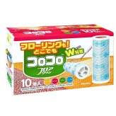 ニトムズ　コロコロ　フロアクリン　スペアテープ　特殊ミシン目　矢じるし印刷　ダブル粘着10巻入（フローリング／タタミ／カーペット／ビニール床）CC8976　日本製　日用消耗品　粘着式クリーナー　まとめ買い　#66568