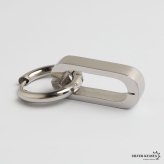 ステンレス チェーンの一コマピアス ドロップ リンクチェーン フープピアス ごつめ 揺れる かっこいい シルバー 片耳1点 大きめ 存在感 メタル メンズ 男性 金属アレルギー対応 イヤリング