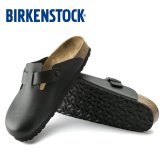ビルケンシュトック ボストン サンダル クロッグ メンズ 0060191 BIRKENSTOCK Boston ナチュラルレザー 本革 レギュラー幅 黒 ブラック カジュアル シンプル