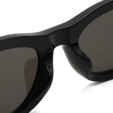 バレンシアガ BALENCIAGA サングラス アジアンフィット UVカット アイウェア キャットアイ フォックス BB0389SK-001 メンズ レディース ユニセックス ブラック+グレー 国内正規品