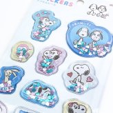 スヌーピー ＆ベル カプセルシール ライトブルー 文具 SNOOPY