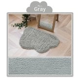 マット バスマット マルチ インテリア パーソナル かわいい くも柄 変形 ふわふわ すべりにく加工 40×60cm