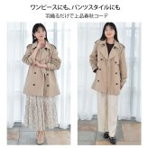 トレンチコート TCギャバジンレディース スプリングコート ハーフオーバートレンチ ハーフコート オフィス 通勤 春トレンチ コート カジュアル (lc3272)