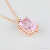  非加熱 パパラチアサフィア 1.99ct K18PG 18金 ピンクゴールド ネックレス ペンダント レディース 一粒ネックレス サファイアネックレス ジュエリー ピンク サファイア 誕生石  プレゼント Drops