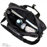 ビジネスバッグ メンズ 軽量 大容量 2way ショルダー PC対応 ブリーフケース 出張 通勤 通学 ブラック 多機能 撥水 3面ウレタン 底鋲付き PCバッグ ダブルマチ