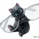 メガネスタンド 猫 磁器製 黒猫 眼鏡置き 卓上 収納 インテリア 雑貨 おしゃれ デスク オフィス 可愛い ネコ グッズ ギフト プレゼント セトクラフト
