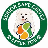 カーサイン 高齢者マーク SENIOR SAFE DRIVER マレンマシープドッグ マグネット 強力 直径13cm 肉球 日本製 車 ステッカー