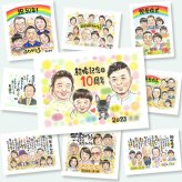 似顔絵 プレゼント 結婚記念日 手描き 贈り物 名入れ ギフト 結婚10周年 お祝い 記念日 結婚記念日 両親 家族 お父さん 夫婦 お母さん 名入れ 下書き確認 修正無料 似てる 実績多数 サプライズ 宝物 記念 思い出 10周年 感謝 お祝い返し 感動 応援 オリジナル 闘病中の方への励まし 披露宴 ハロウィン 節目 大量注文 大人数 百寿祝い 還暦祝い